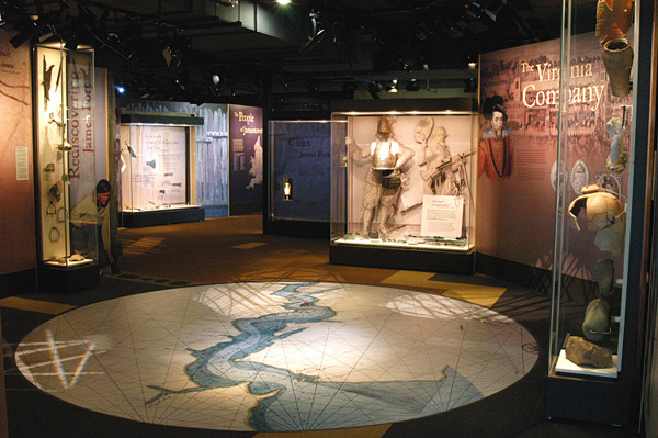 Fig. 3. Interior view of the galleries within the Archaearium (courtesy APVA Preservation Virginia).