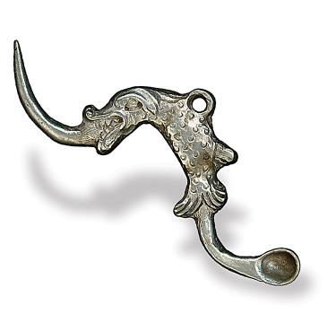 Fig. 4. Ornate silver ear- and toothpick discovered within the extension of Fort James (lgth. 5 cm) (courtesy APVA Preservation Virginia).